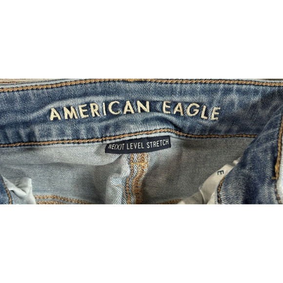 American Eagle Next Level Stretch Hi-Rise Jeggings Women's Size 4 Short Blue - Picture 2 of 12